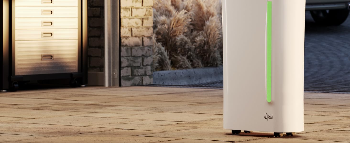 SUNTEC DryFix 20 PRO: Електричний осушувач повітря 20 л/день, 63 м², 3-в-1 (осушувач, очищувач, сушарка)