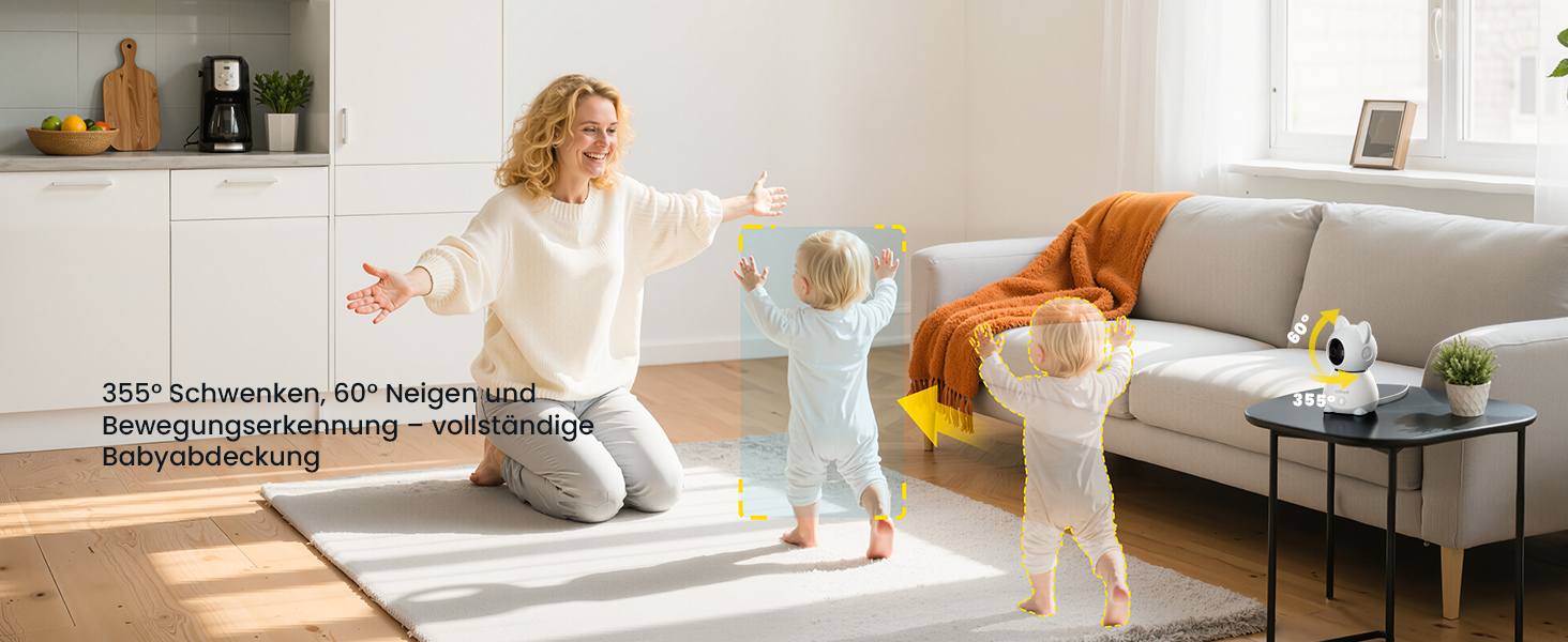 Відеоняня ieGeek 2K з камерою та нічним баченням, 5