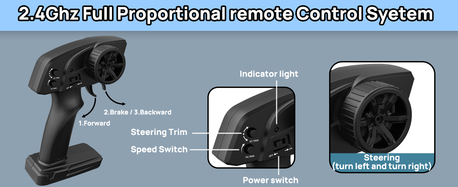 Позашляховик на радіокеруванні 40 км/год для дорослих і дітей (8+), 4WD RC Monster Truck