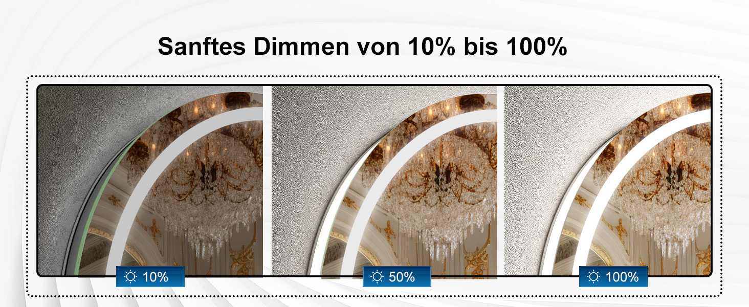 LED дзеркало для ванної кімнати 60x80 см, овальне з підсвічуванням, 3 кольори, регулювання яскравості, антизапарник