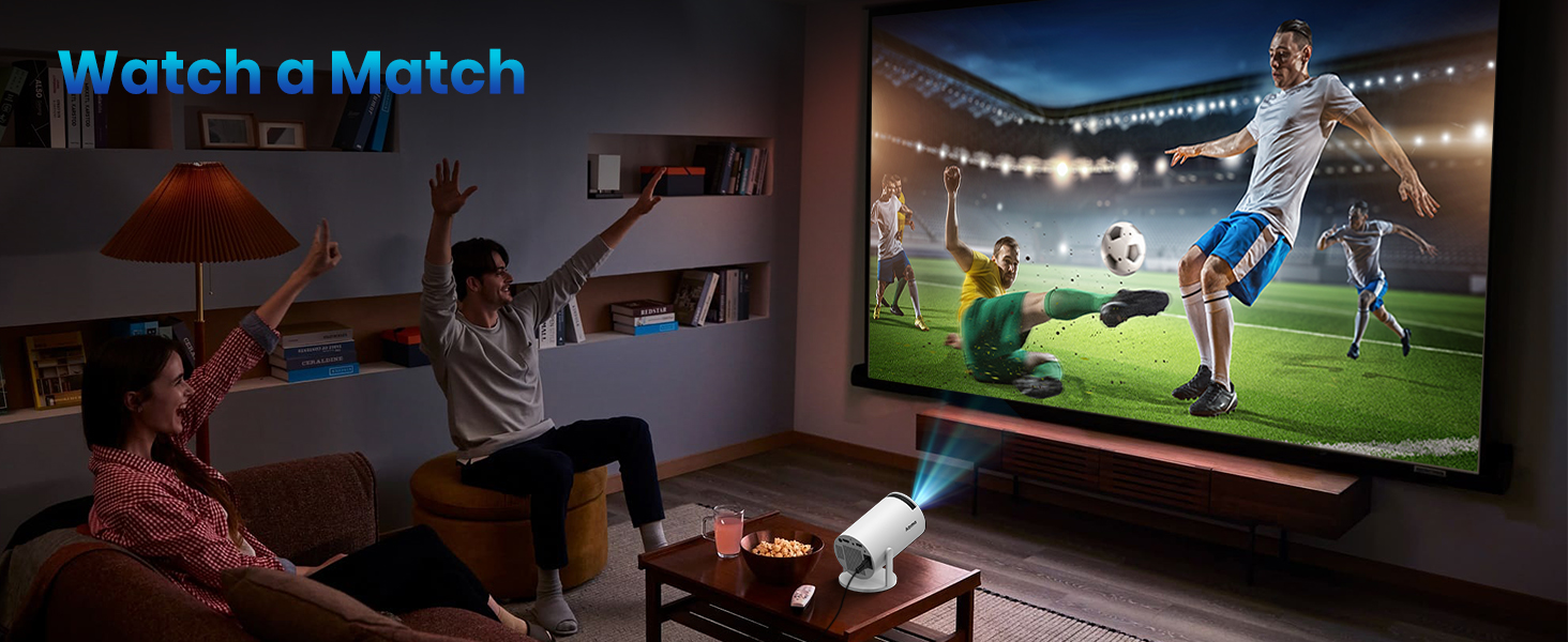 Портативний проєктор Mini Beamer: 1080P, 4K, Android, iOS, WiFi, Bluetooth, 180°