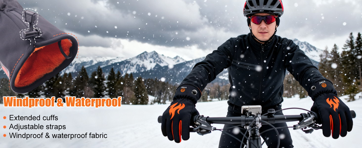 Обогревні рукавиці 3T6B для чоловіків та жінок, 3-рівневий обігрів, акумулятори 2x5V 6000mAh, Type-C зарядка, водонепроникні, сенсорний екран, для катання на лижах, походів, велосипеда, мотоцикла