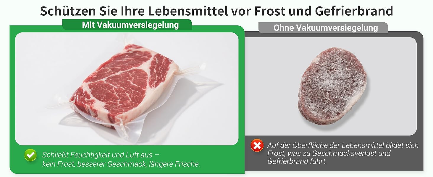 Вакууматор 10-в-1 для продуктів 95 кПа, вакуумний пакувальник з подвійною термозаваркою, вбудованим ножем та відсіком для пакетів, сталевий корпус, комплект з 2 рулонами