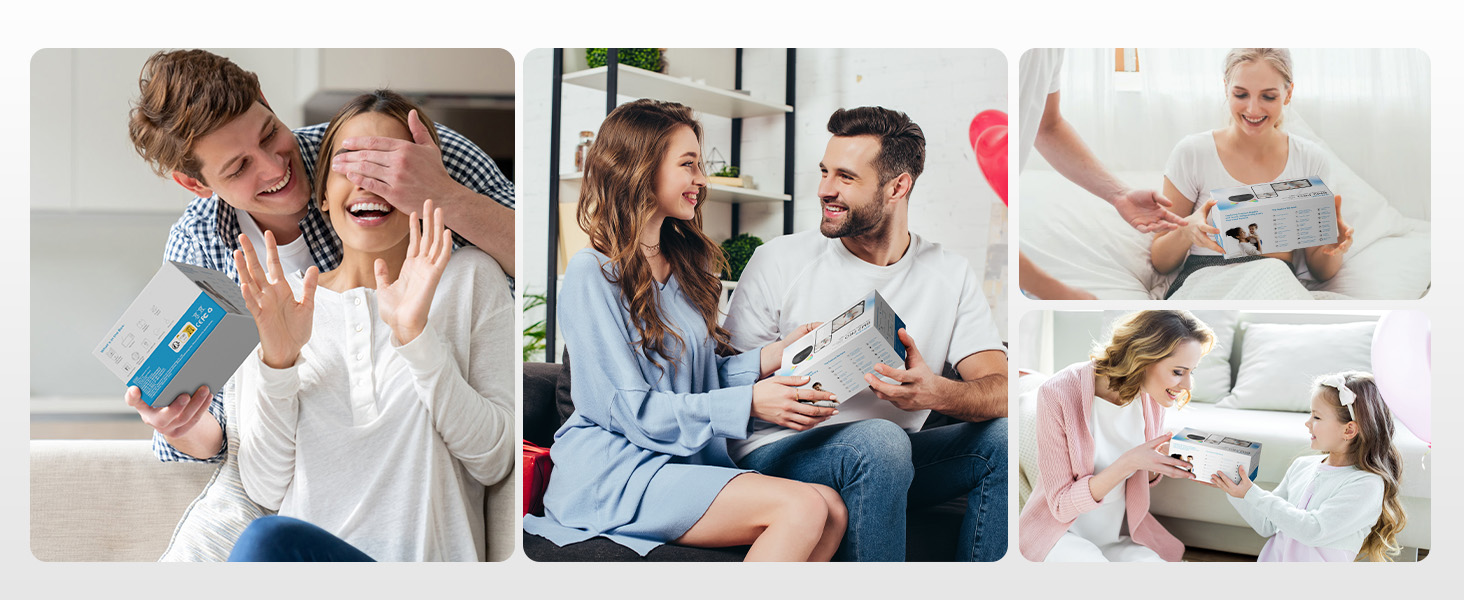 Відеоняня з камерою 2K HD Wi-Fi Babyphone з додатком, 360° огляд, 4x Zoom, нічний режим, датчик руху/плачу/звуку, термометр, чорний - 1 камера