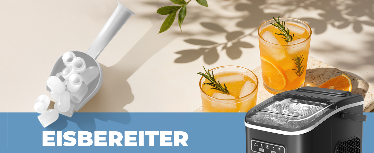 Машина для приготування льоду Acmeenjoy - компактна модель для кухні, офісу, бару та вечірок. Виготовляє 9 кубиків льоду за 6-8 хвилин, 12 кг за 24 години. Функція самоочищення.