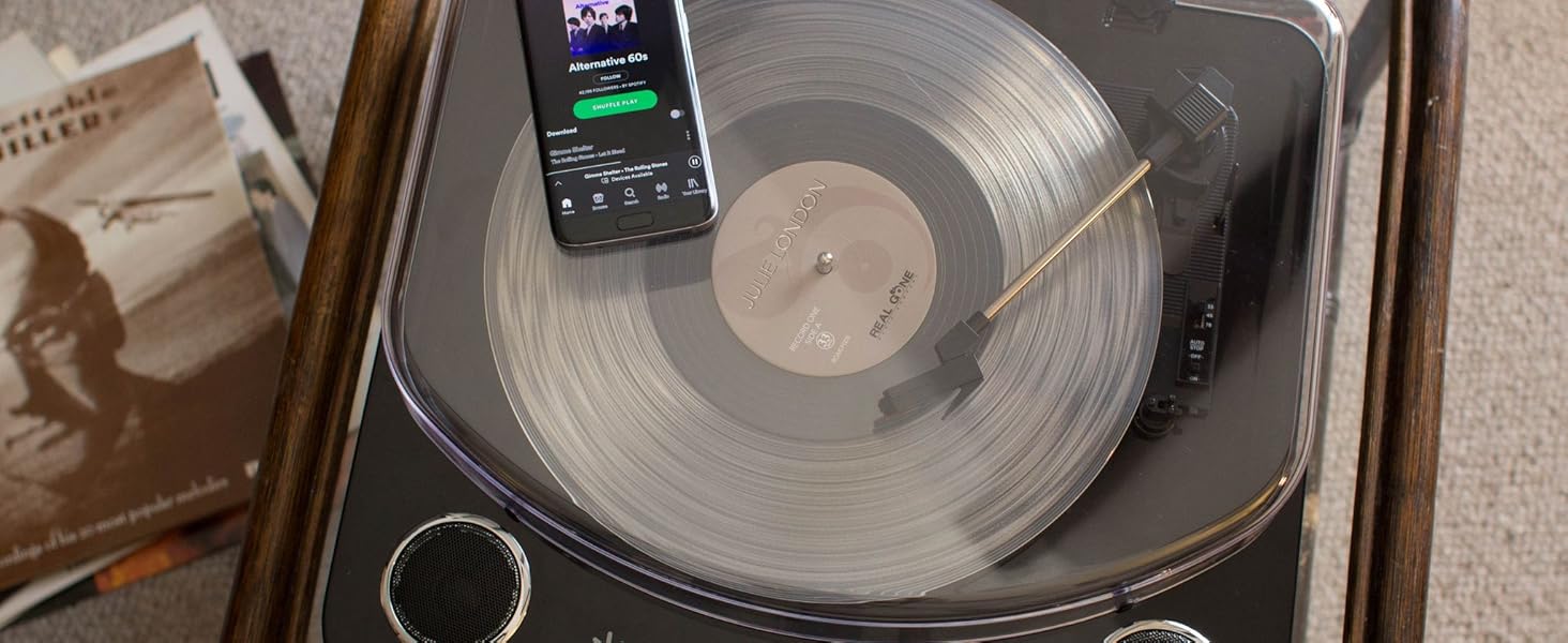 Програвач вінілу ION Audio Max LP з Bluetooth, вбудованими динаміками та USB, чорний