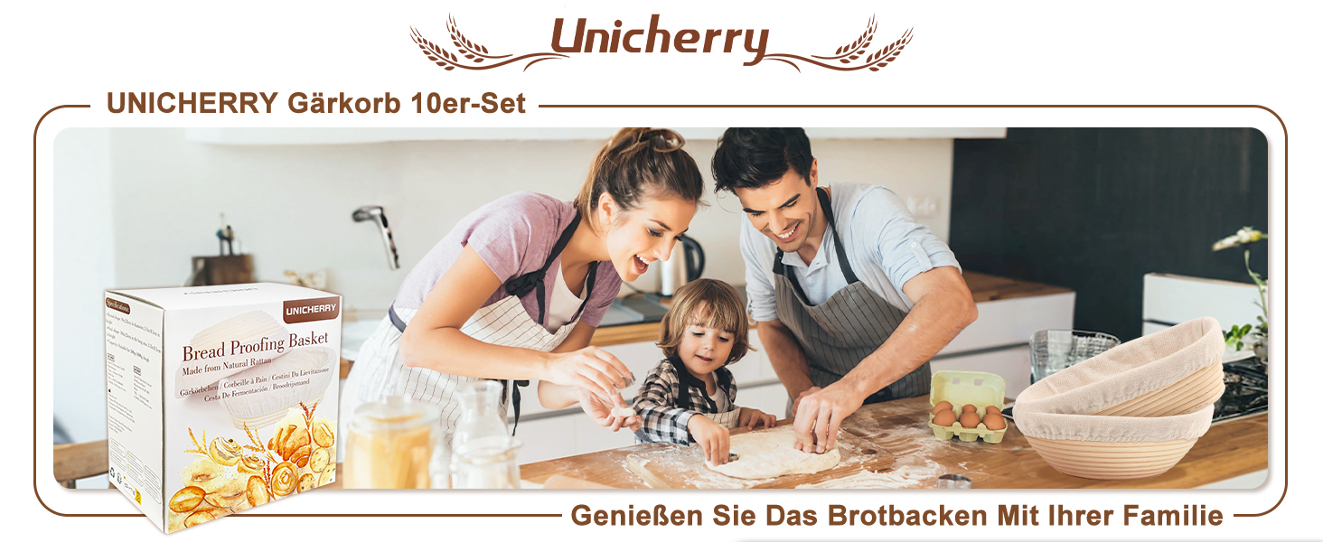 Набір для бродіння тіста Gärkorb: 23см кругла та 25см овальна корзини + 6 інструментів для випічки. Ідеально для професіоналів та любителів.