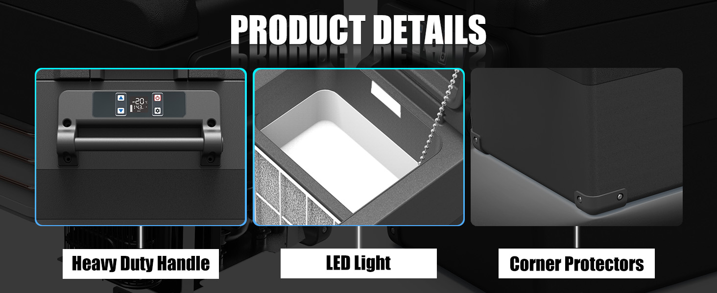 Автомобільний компресорний холодильник Alpicool NCF45 40L (-20°C до +20°C) для авто, кемпінгу, вантажівок, човнів - Чорний