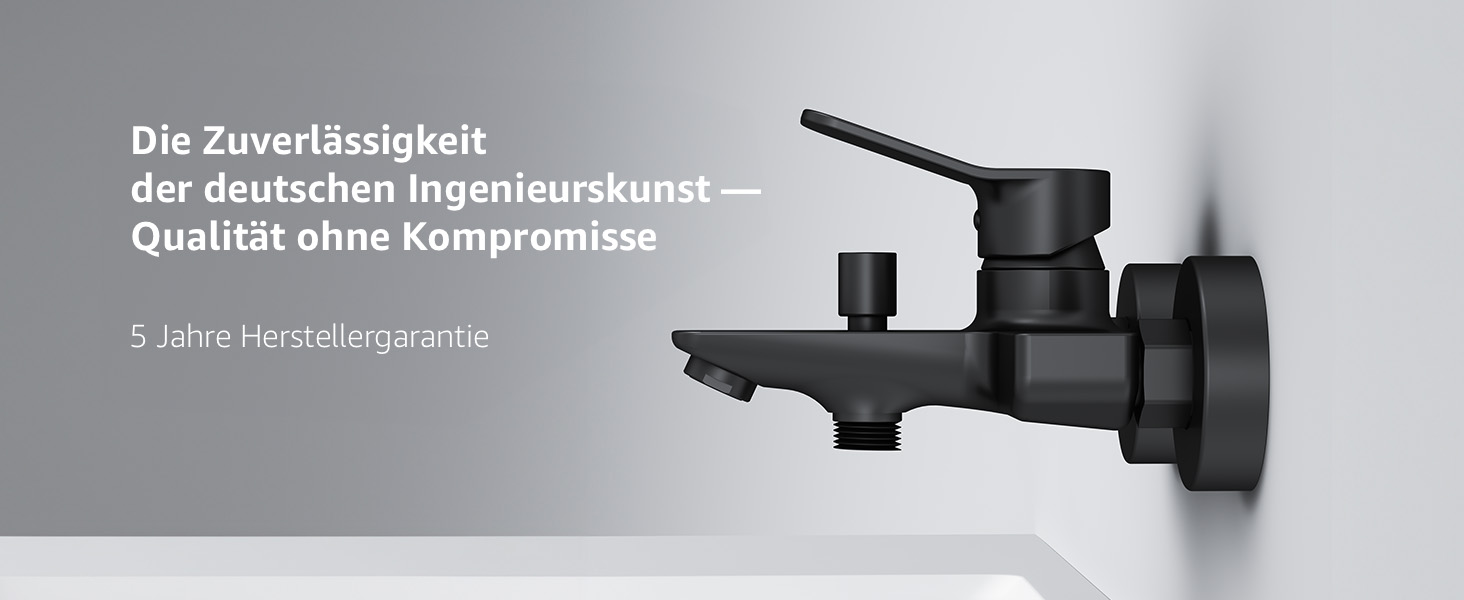 Змішувач для ванни X-Joy X-Joy FXA10022 чорний матовий з виливом, одноручний | Змішувач для ванни та душу