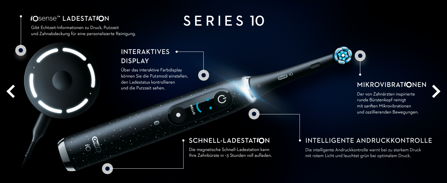 Електрична зубна щітка Oral-B iO Series 10, чорна
