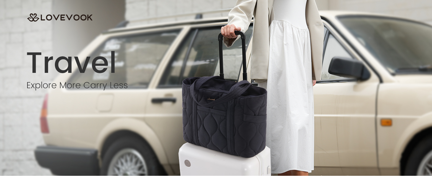 Сумка для ноутбука LOVEVOOK 15.6 дюймів, жіноча сумка-шоппер, велика містка сумка-тоут для роботи, навчання, подорожей, чорна