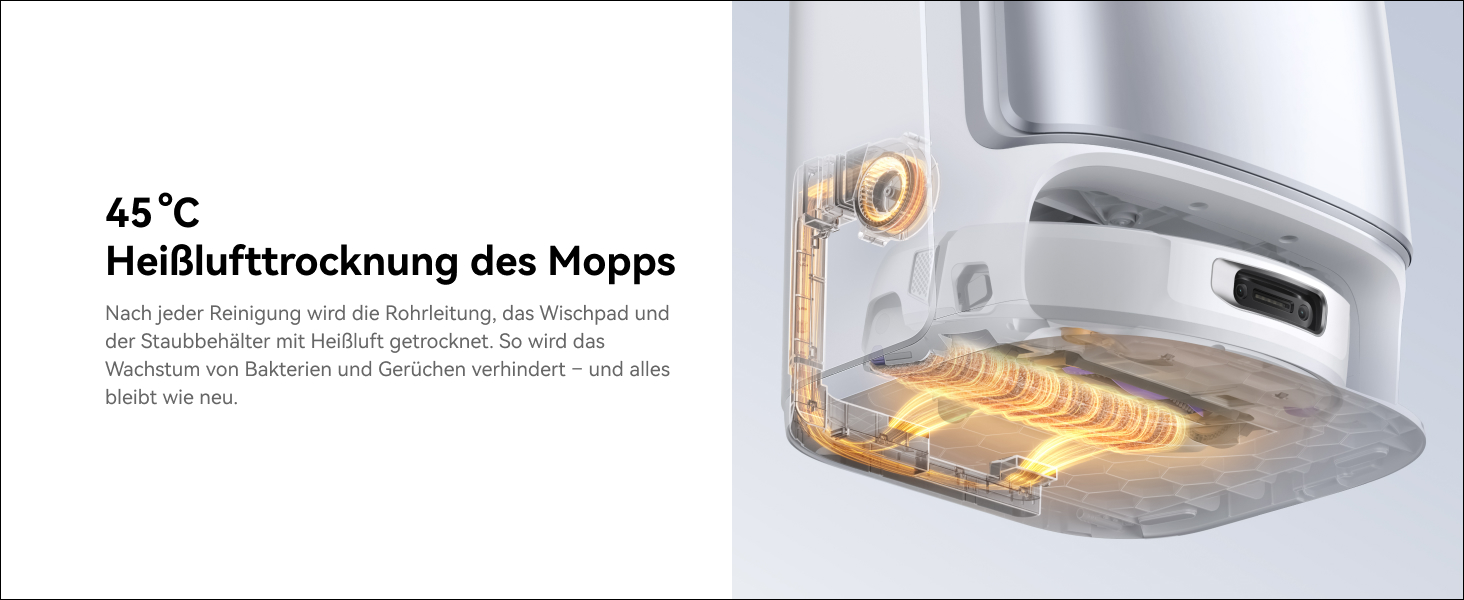 Робот-пилосос NARWAL Flow з функцією миття підлоги, система FlowWash з автоматичним самоочищенням, потужність 22000 Па, збір шерсті тварин DualFlow, миття 45-80°C та гаряче повітря, док-станція для самостійного очищення