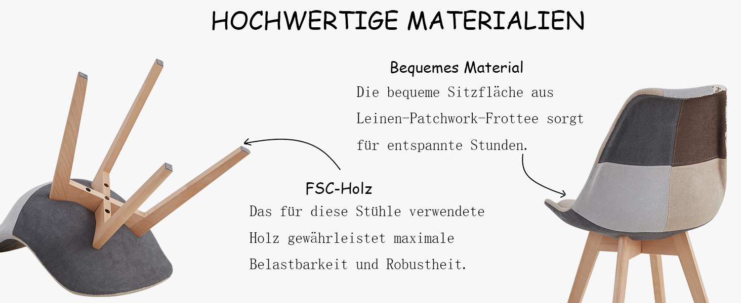 Стільці для їдальні GrandCA HOME: дерев'яні, з масиву бука, в стилі ретро, комплект на 2 шт.
