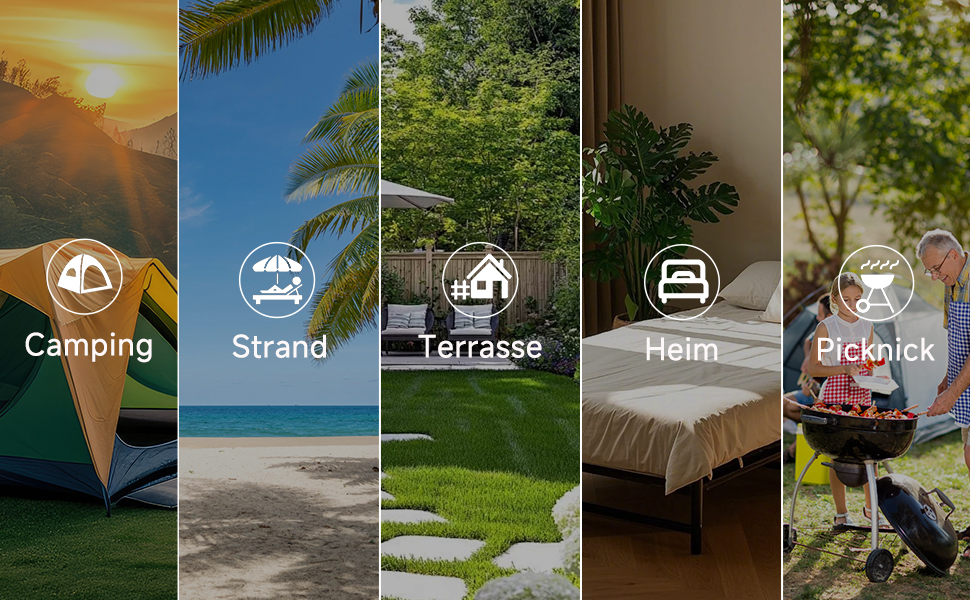 Розкладне кемпінгове ліжко з матрацом та кишенями, сталевий каркас, Oxford, витримує до 200 кг, 190x71x36 см, чорне
