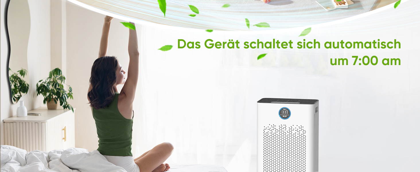 Повітряний фільтр з керуванням через додаток, HEPA H14, фільтр з активованим вугіллям, розумний очищувач повітря для дому з Alexa, для великих приміщень, Smart WiFi, KJ3-7S