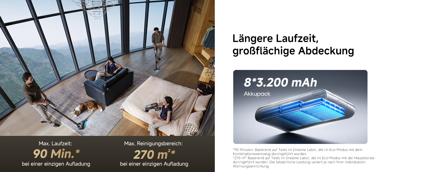 Dreame V30 Бездротовий пилосос для твердих підлог і килимів 24000PA, 90 хв, фільтр 99.99%, видалення шерсті тварин