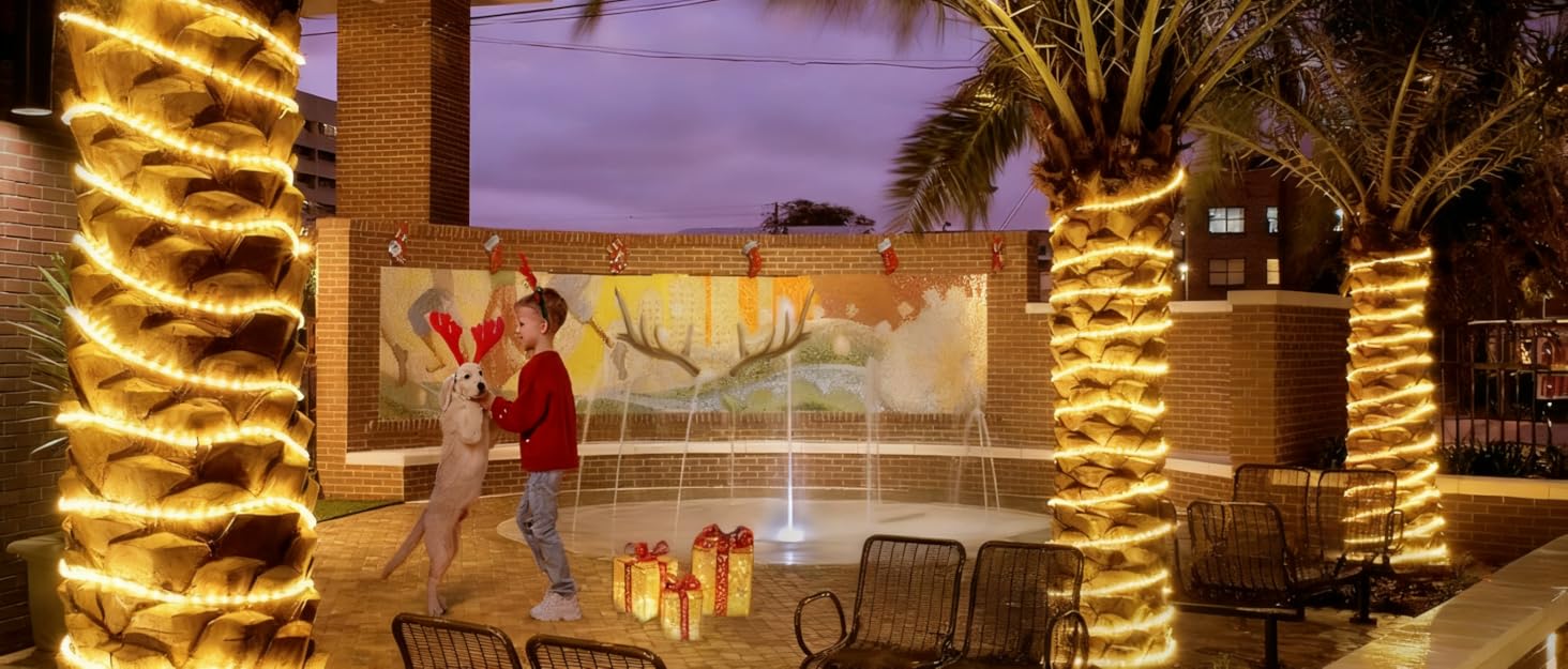 LED гірлянда для декорування приміщень та вулиці: 24 лампочки, 12м, RGB, тепле світло, 8 режимів, таймер, димування. Підходить для вечірки, саду, балкону, тераси, весілля, Різдва.