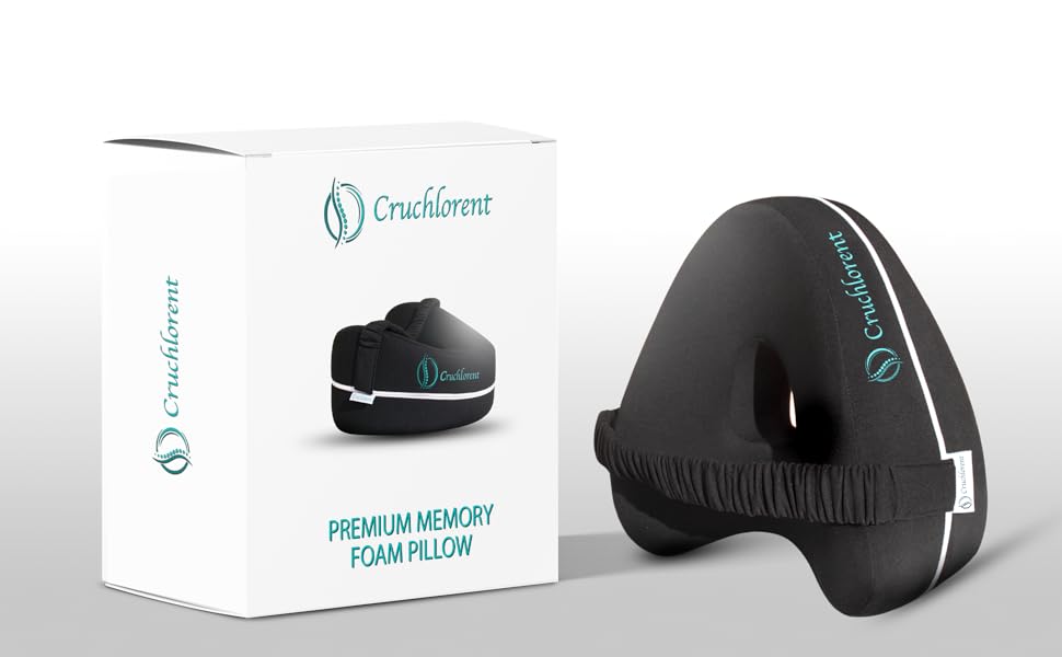 Подушка для ніг для тих, хто спить на боці, з піною з пам'яті - Інноваційна подушка для ніг, адаптована до потреб тих, хто спить на боці. Підтримує до 95 кг.