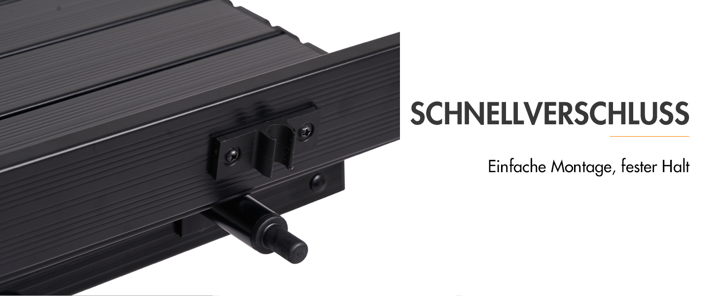 Складаний кемпінговий стіл Portal з регулюванням висоти, алюмінієвий, 120x70 см, чорний