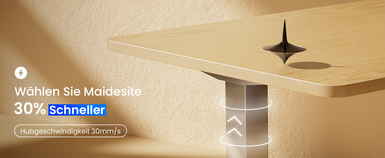 Електричний регульований стіл MAIDeSITe T1 Pro (Сірий) з 4 пам'яттю висоти та потужним мотором