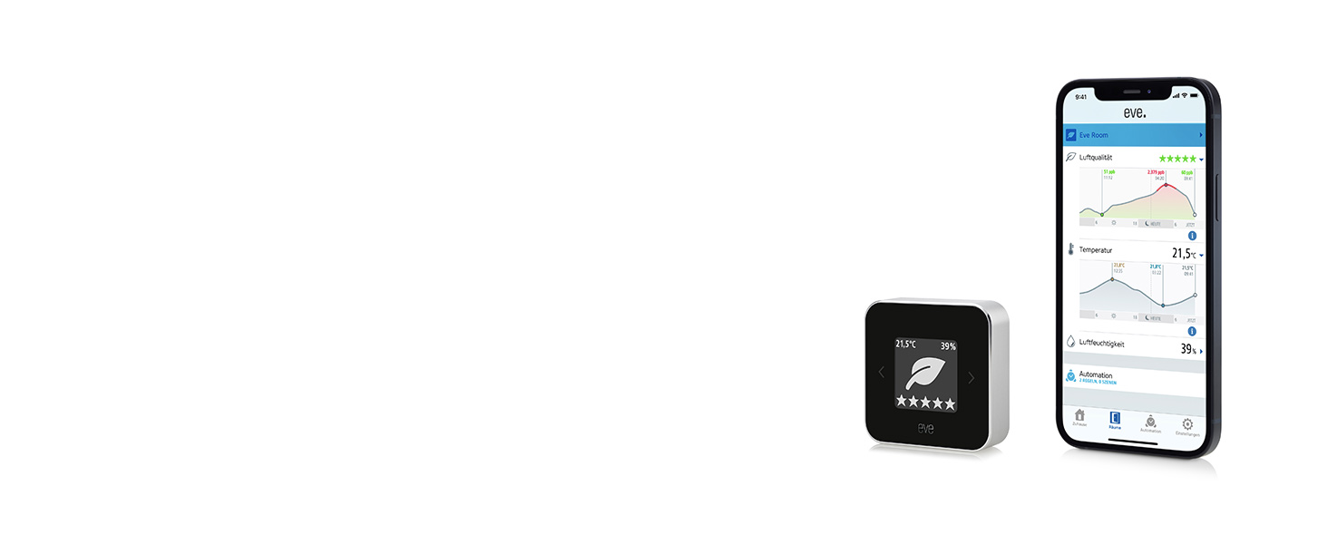 Eve Room: Монітор якості повітря та клімату для дому (Apple Home, Thread)