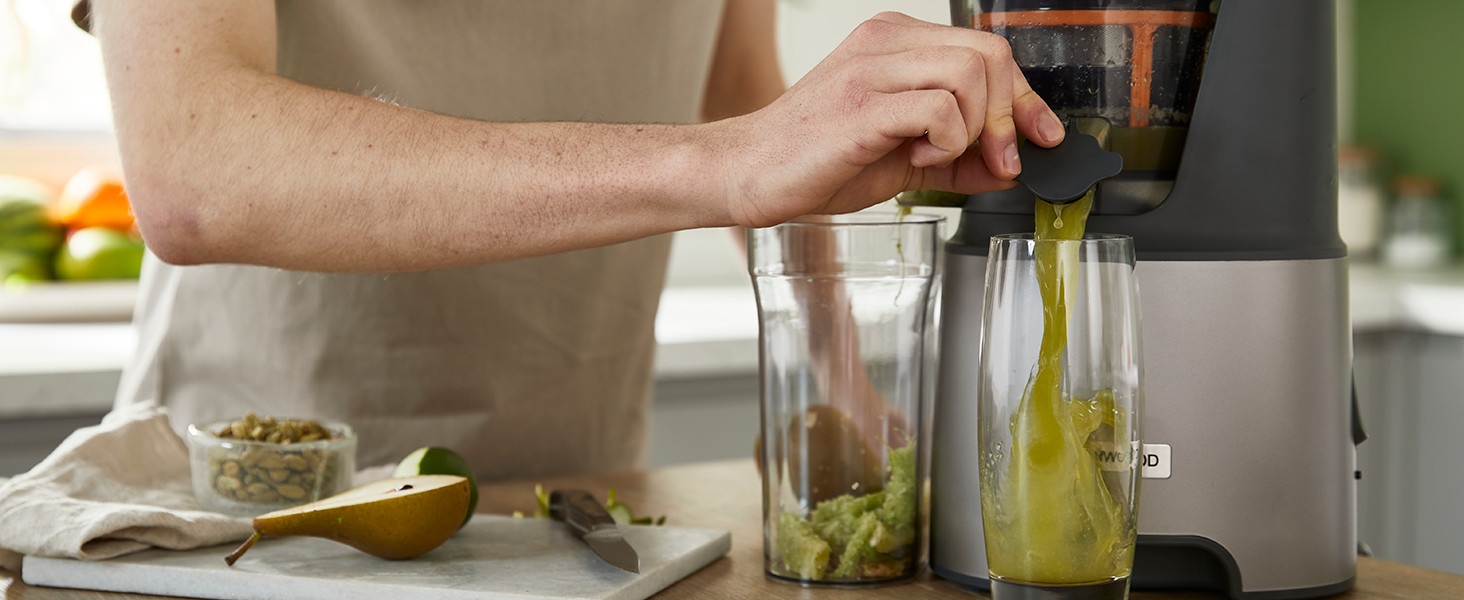 Kenwood PureJuice Pro JMP85.00SI: повільний соковитискач для свіжих соків, сріблястий