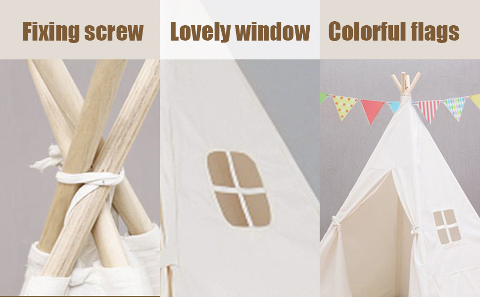 Camiraft Тipi намет для дітей сірого кольору, класичний індійський намет-іграшка для хлопчиків та дівчаток, бавовняний намет-іграшка з сумкою, складаний дитячий домік для гри в приміщенні та на вулиці
