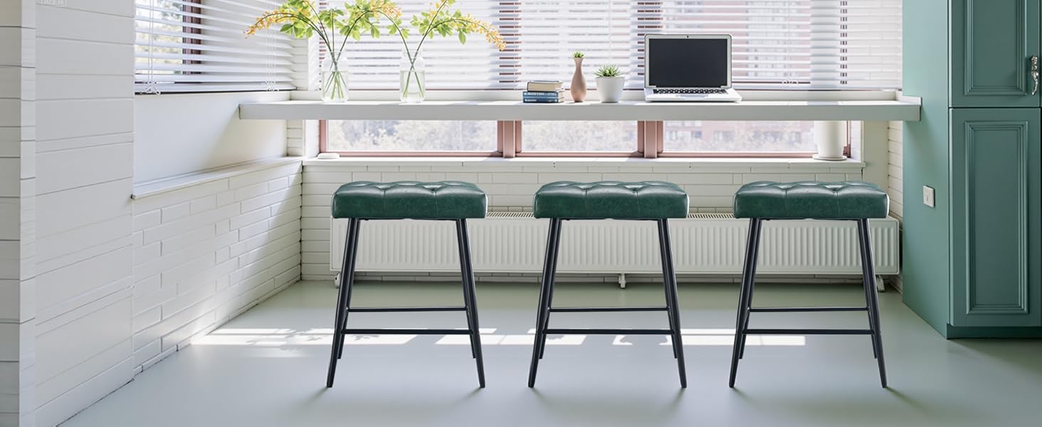 Набір з 2 барних стільців з мікрофібри, сірого кольору, з підніжкою, 62.5 см, без спинки для кухні, бістро, їдальні