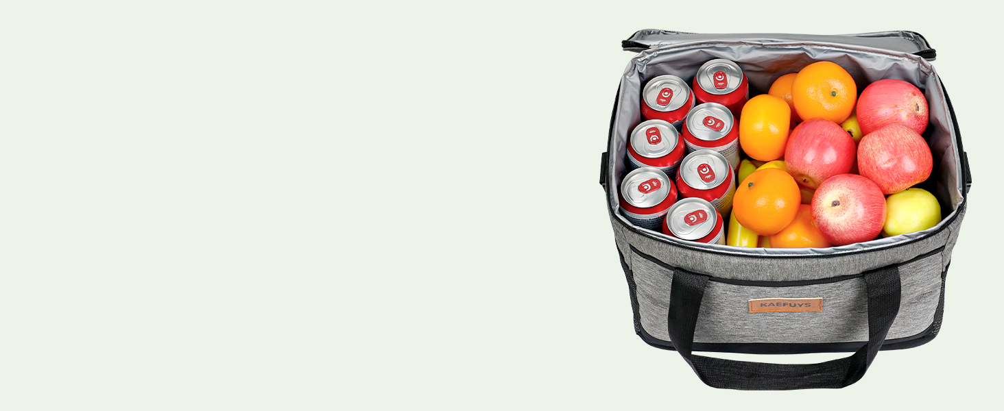 Сумка-холодильник 33л + 15л, складна, для пікніка, 14 год охолодження, велика термосумка для сім'ї, офісу, авто, кемпінгу, BBQ, подорожей, покупок, водонепроникна, блакитна