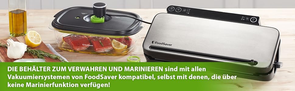 Набір вакуумних контейнерів FoodSaver Preserve & Marinate для зберігання та маринування продуктів, герметичні, BPA-free, 3 шт (700 мл, 1.2 л, 1.8 л)