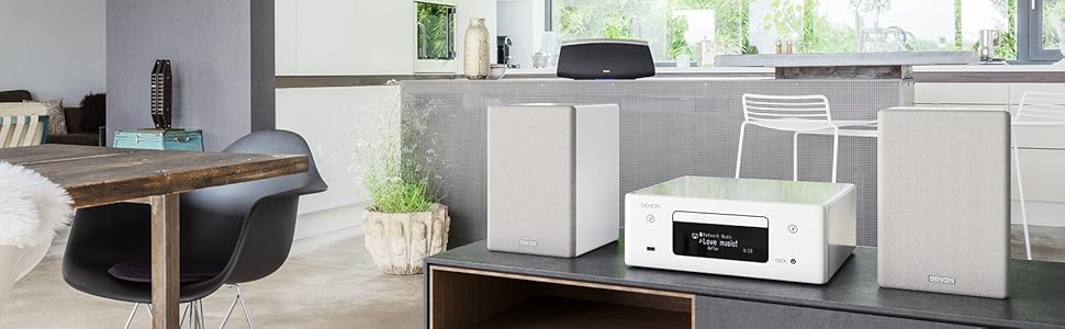 Компактна система Denon CEOL N-10, HiFi, CD-програвач, Інтернет-радіо, HEOS, Bluetooth, WLAN, Alexa, Сірий