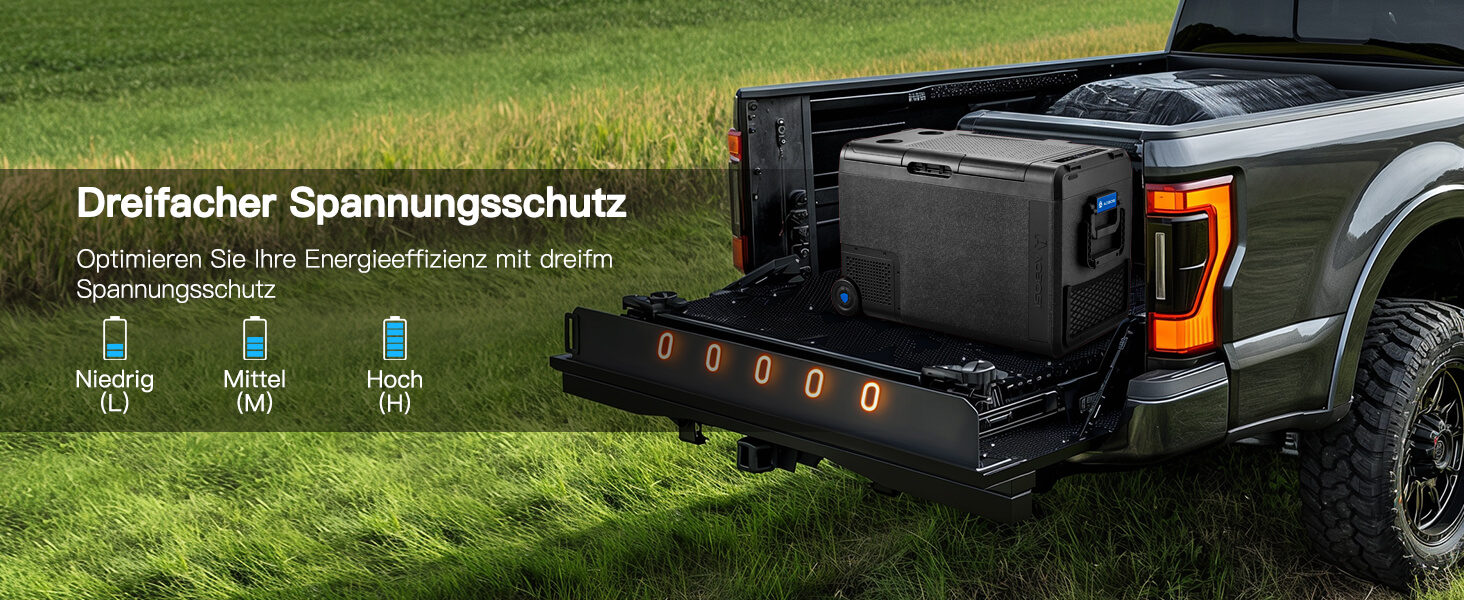 Автомобільний компресорний холодильник AAOBOSI 48л, -20°C/+20°C, 12/24V/230V, USB, для авто, фур, човнів, кемпінгу, риболовлі, чорний