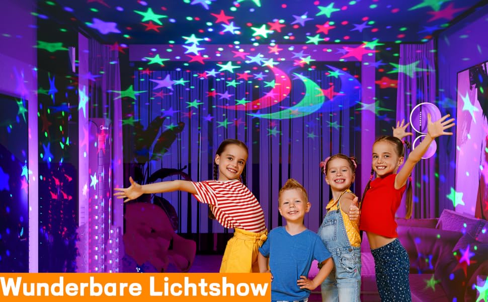 Дитячий нічник-проектор «Зоряне небо» з пультом керування, таймером та 29 мелодіями, білий