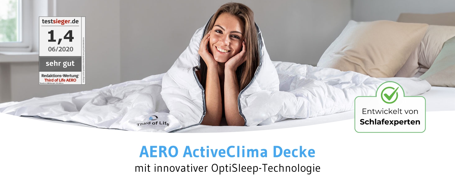 Всесезонна ковдра Third of Life OptiSleep® 135x200 см для комфортного сну