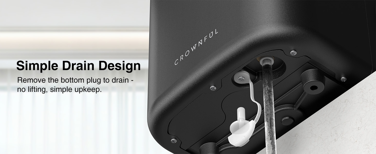 Crownful Машина для льоду портативна (Чорна) - Швидке виробництво льоду для дому та офісу