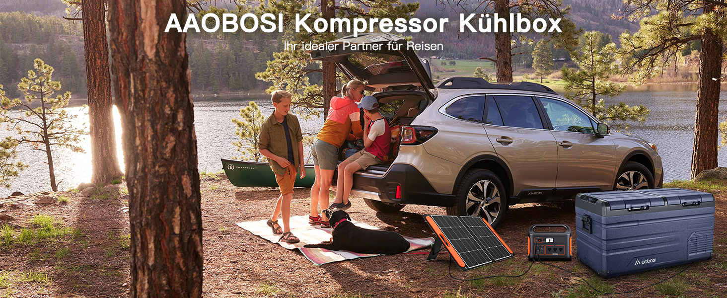 Кемпінгова сумка-холодильник AAOBOSI 72L з WiFi, USB, 12/24/240V -20°C для авто, вантажівки, човна, кемпінгу
