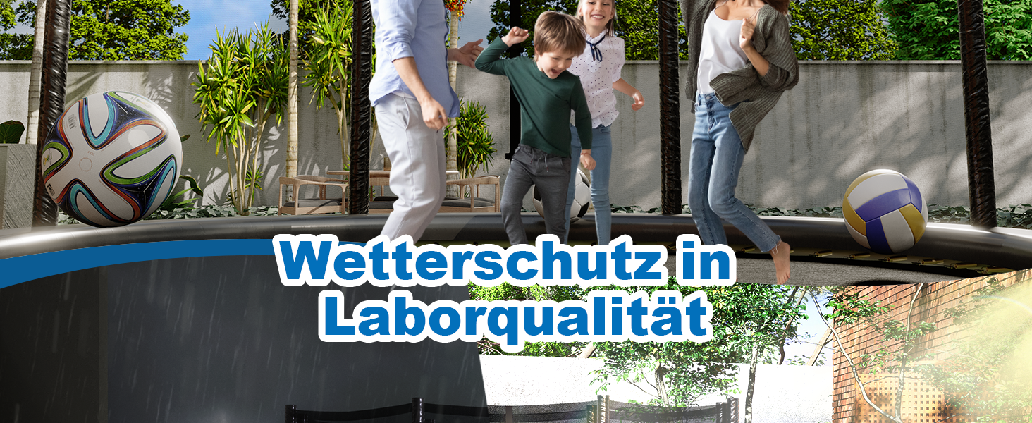 Батут Devoko вуличний Ø183/228/305/366/427 см, з сертифікатом GS, для дітей, садовий батут з сіткою, драбиною та захисним покриттям, чорний 228 см