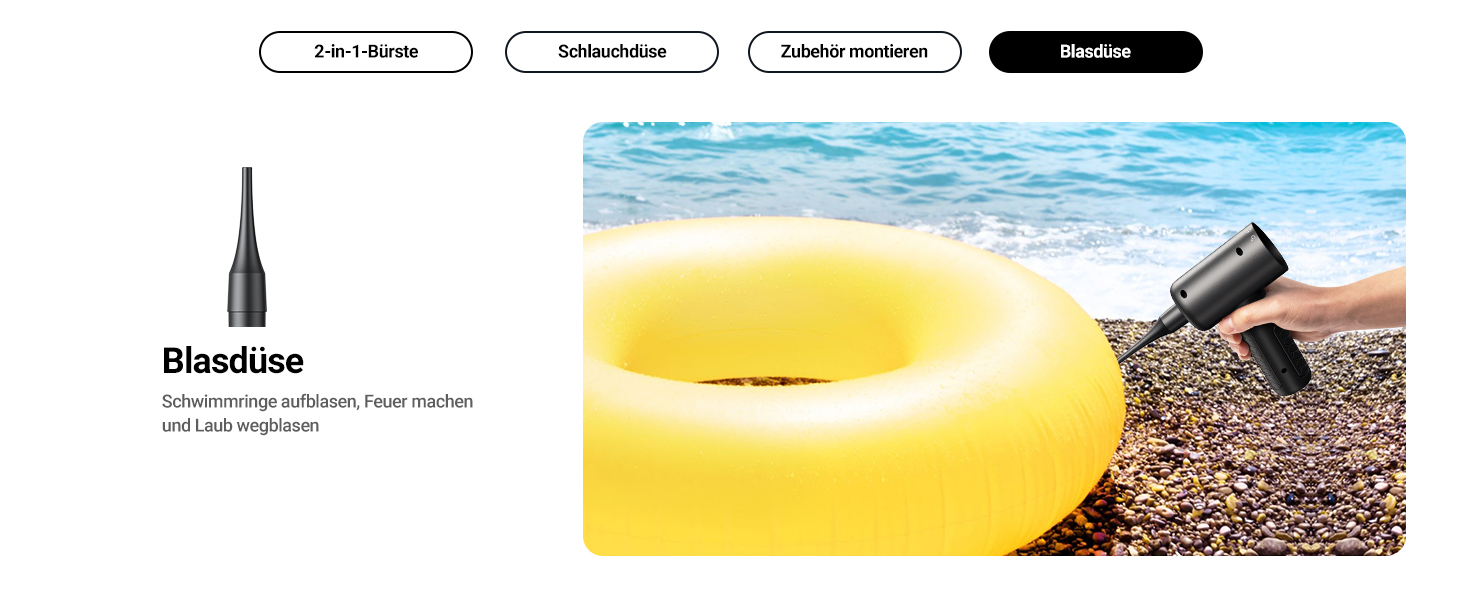 Акумуляторний ручний пилосмик SEALIGHT 32000Па, бездротовий автомобільний міні-пилосос 4-в-1 з безщітковим двигуном для шерсті тварин, авто та дому, темно-сірий матовий чорний