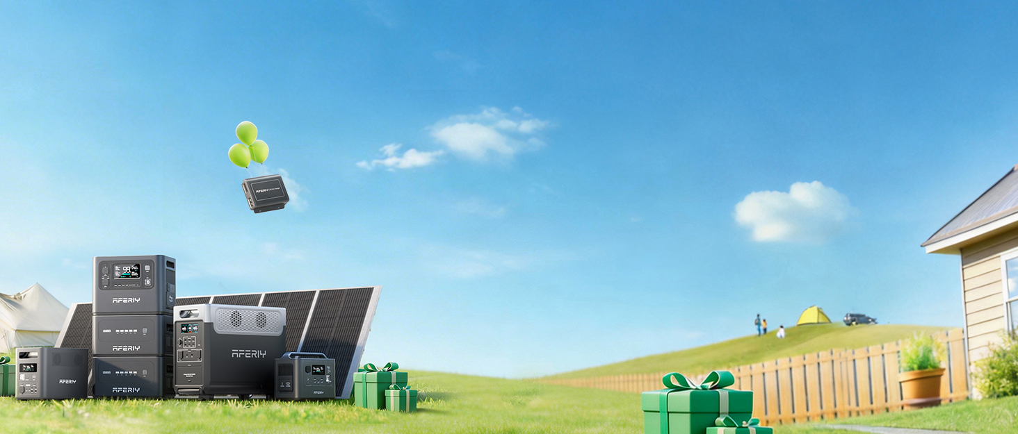 Портативна електростанція AFERIY 1800W 1024Wh LiFePO4, сонячний генератор з швидкою зарядкою за 1 год, UPS <10мс, 9 виходів, чиста синусоїда 230V, керування через APP, BMS, для кемпінгу та дому