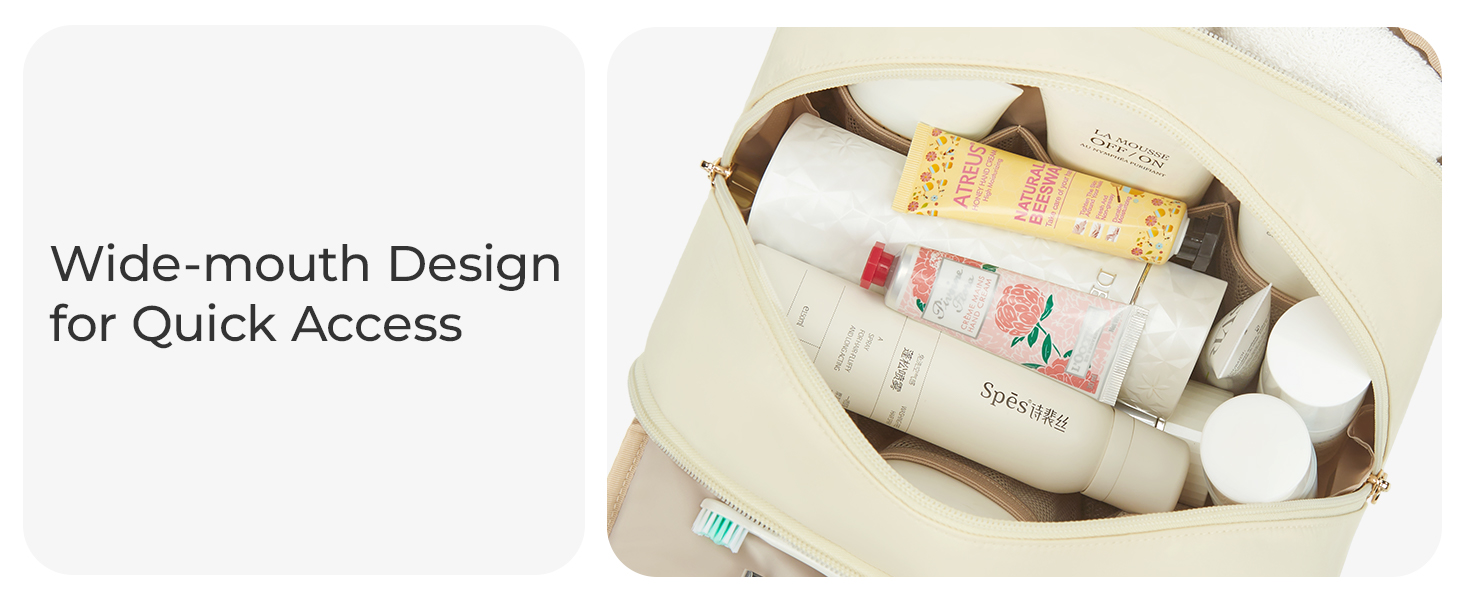 Сумка для косметики BAGSMART для жінок, велика дорожня косметичка, об'ємна косметична сумка, сумка для макіяжу та косметики з ручкою, чорна