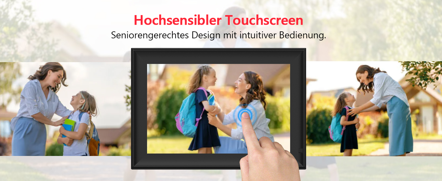 FRAMEO Цифровий фоторámеn 15.6 дюймів WiFi, IPS, FHD 1920x1080, 32GB, сенсорний екран, автоповорот, для стін, фото/відео через додаток FRAMEO