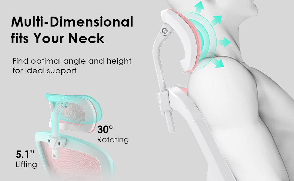 Ергономічне крісло Farini з підлокітниками для офісу та дому, з роликами та підголівником (світлороже)