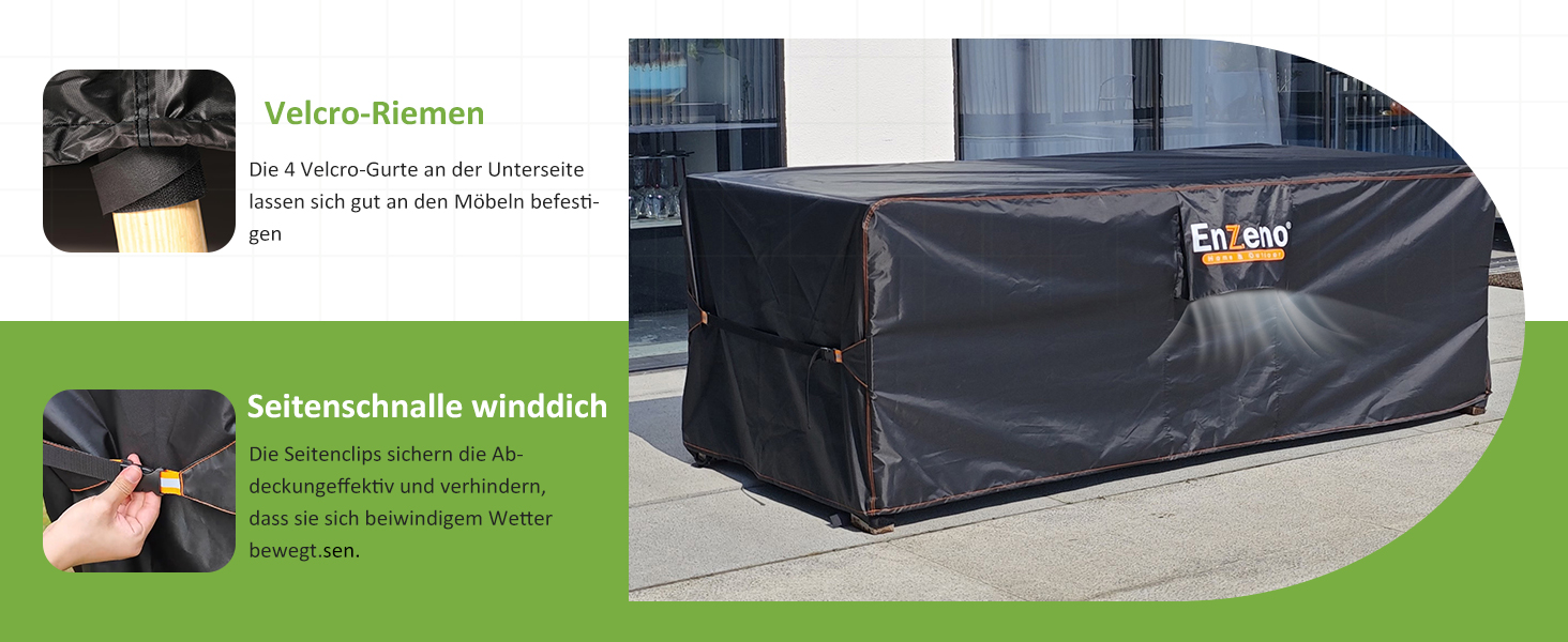 Водонепроникний чохол для садово-патіо меблів Enzeno, 300x250x100 см, захист від дощу та бруду
