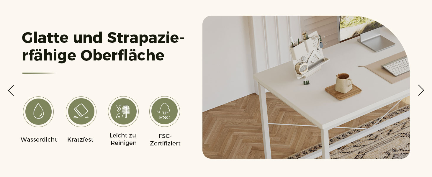 Комп'ютерний стіл Mericonia 120 см, ігровий стіл для невеликих приміщень, білий стіл для дому та офісу, стіл для студентів