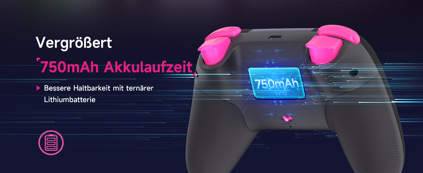 Контролер EasySMX X05 для PC, Switch, Steam, Android - Бездротовий, RGB, з аналоговими стіками та тригерами, Bluetooth, Чорний