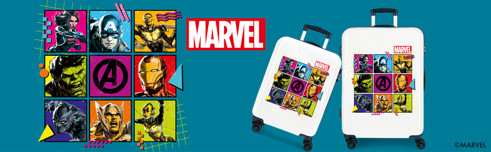 Валіза Marvel Avengers Comic Cabin Multicolor 38x55x20 cms Hard Shell ABS Кодовий замок 34 л 2,6 кг 4 подвійні колеса ручна поклажа