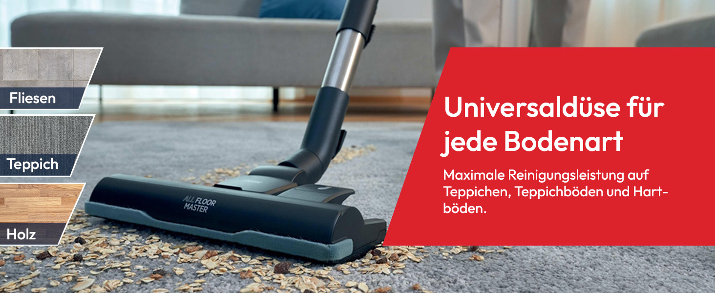Пилсос Hoover HE2 Kompakter: для твердих поверхонь та килимів, мішок, фільтр EPA, 3.5л, аксесуари, 850W, 10м