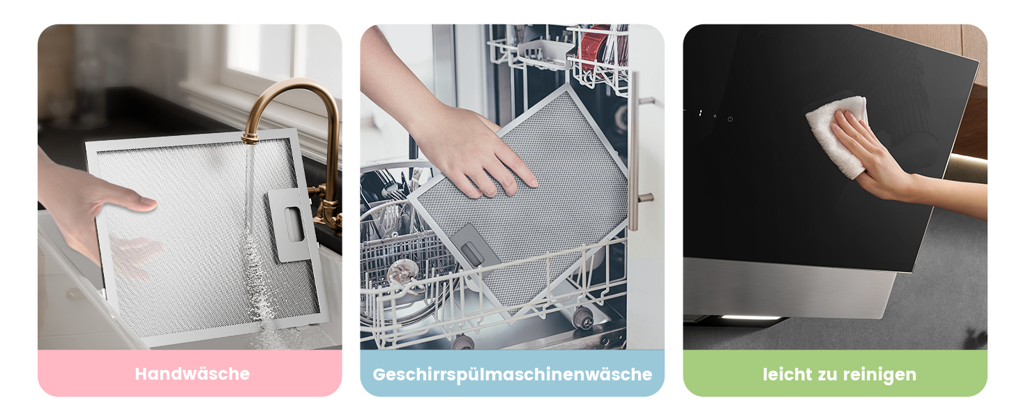 Витяжка для кухні COMFEE' CH60J72ET6A3B 60 см, чорна, 650м³/год, сенсорне керування та керування жестами, 4 швидкості, LED-підсвітка, режим рециркуляції та відведення