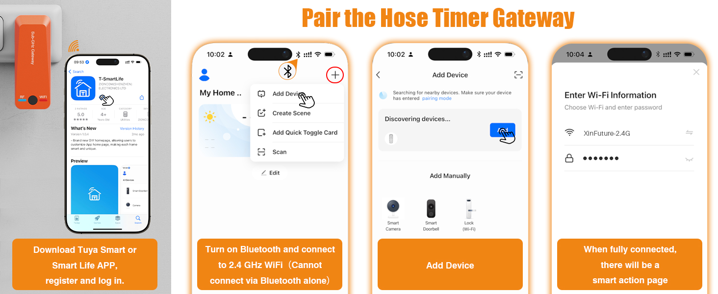 Розумний таймер поливу Wi-Fi 2 виходи, радіус 300м, керування через додаток/голосові команди для саду, газону, балкону. Автоматичний полив з датчиком дощу.