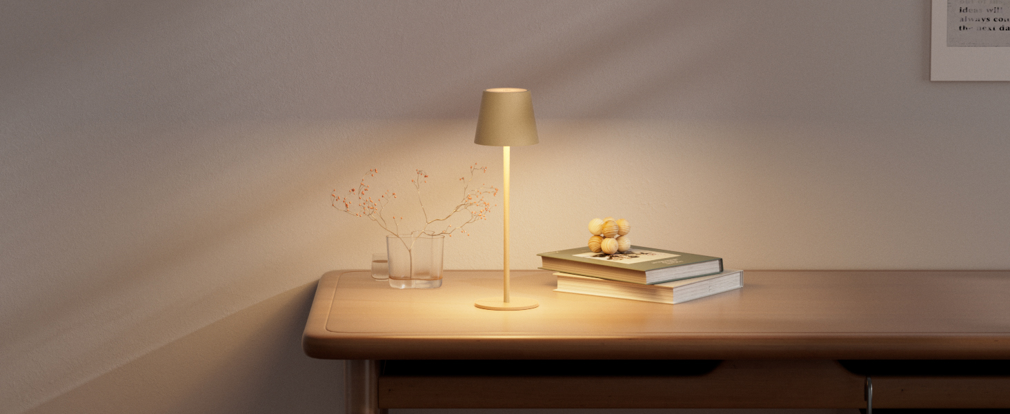 LED настільна лампа K-Bright 2 шт. з регулюванням яскравості, акумуляторна, бездротова, 3000K/4000K/6000K, USB-C, IP54, хакі, 2 шт.